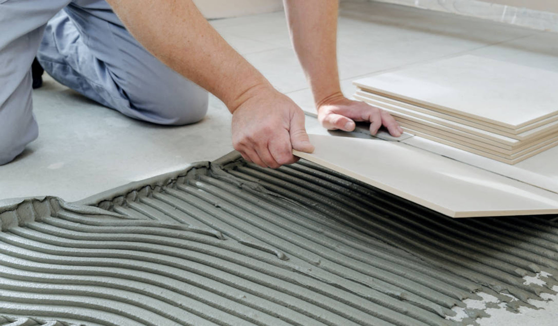 How to tile your floor.  Express laying tips.